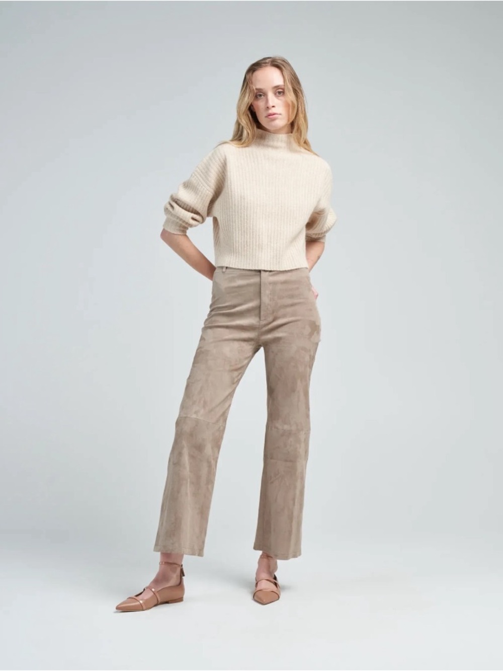 Yak Rib Mock Neck Sweater